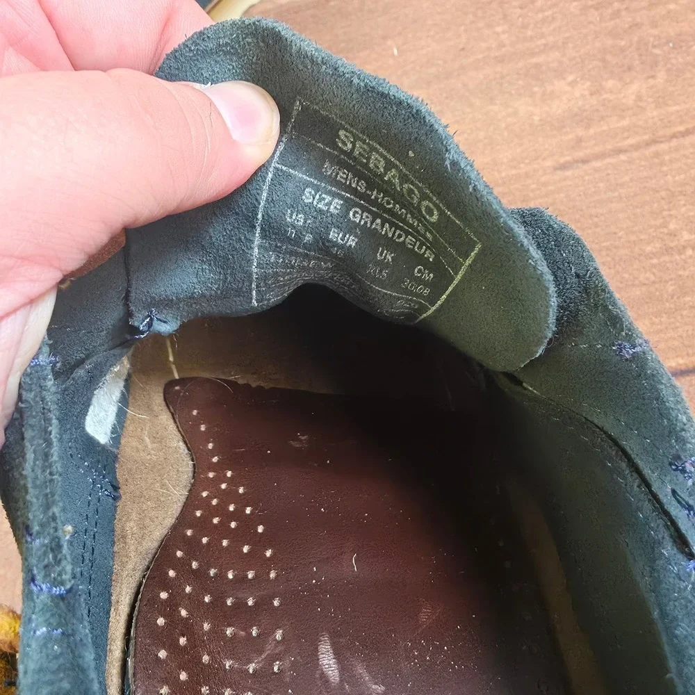 Sebago Campsides Boat Shoes Mens 11 Navy Blue Good Suede Leather Wedge Sole